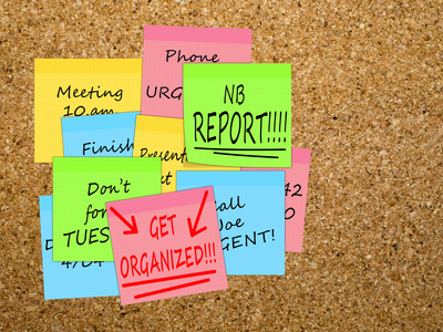 Time management, get organized, overwork business concept
